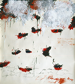 uPetals of Fire ỉԕفjv 1989N 144~128cm ANGAICXeBbNAFMA © Cy Twombly Foundation / Courtesy Cy Twombly Foundation