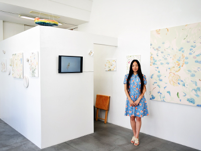 架菜梨案 絵画展「虹の架かる庭」