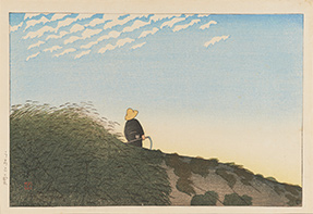 笠松紫浪 1965年 公孫樹 木版画 【希少】 少く