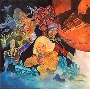 『機動戦士ガンダム THE ORIGIN V 激突ルウム会戦  Blu-ray Disc Collector's Edition(初回限定生産)』 飾れる収納箱用イラスト原画 © 創通・サンライズ
