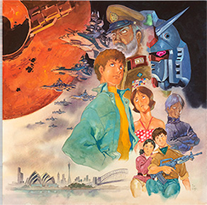 『機動戦士ガンダム THE ORIGIN Y 誕生 赤い彗星  Blu-ray Disc Collector's Edition(初回限定生産)』 飾れる収納箱用イラスト原画 © 創通・サンライズ