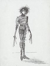 無題（『シザーハンズ』）　1990年　27.9×22.9cm　ペン・インク・色鉛筆・紙