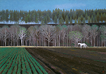 東山魁夷《春を呼ぶ丘》1972（昭和47）年 紙本・彩色 長谷川町子美術館