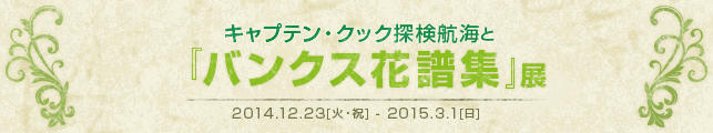 キャプテン・クック探検航海と『バンクス花譜集』展
