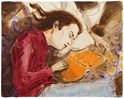 《Kurt Sleeping》1995 板に油彩 27.9×35.6cm Private Collection, New York