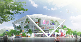 台南市美術館（台湾、台南／進行中）設計：坂茂建築設計 © 坂茂建築設計