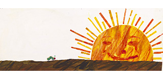 エリック・カール、『はらぺこあおむし』別図原画（未出版）、1989年、エリック・カール絵本美術館　© 1969 and 1987 Eric Carle