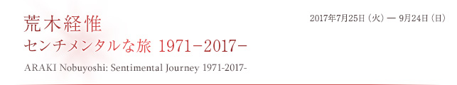 総合開館20周年記念 荒木経惟 センチメンタルな旅 1971−2017−