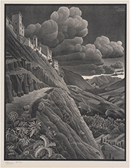 《カストロヴァルヴァ、アブルッツィ地方》 1930年 All M.C. Escher works copyright © The M.C. Escher Company B.V. - Baarn-Holland.  All rights reserved. www.mcescher.com