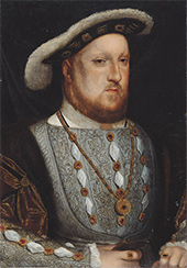 sw[8t King Henry VIII after Hans Holbein the Younger, probably 17th century(1536) ©National Portrait Gallery
