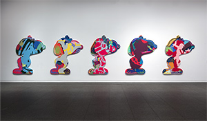 KAWS FIVE SUSPECTS, 2016 © KAWS, photograph by Todora Photography LLC, Collection of Larry Warsh