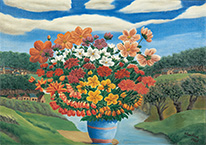 アンドレ・ボーシャン 《川辺の花瓶の花》 1946年 個人蔵（ギャルリーためなが協力）